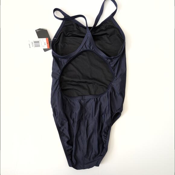 TYR One Piece Swimsuit Womens 34 Modest Athletic Navy Blue Performance UPF 50 - Picture 9 of 11